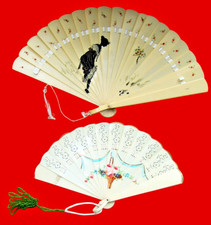 2 handbemalte Fächer aus