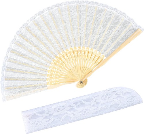 Hochzeitsfächer spitze weiß - hochzeitsfächer,