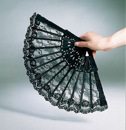 Spitzenfächer farbe schwarz - spitzenfächer,,