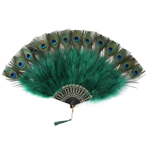 Federfächer schwarz mit - federfächer,
