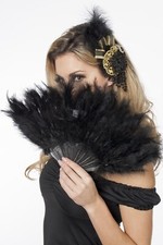 Federfächer schwarz