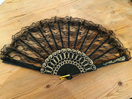 Eleganter handfächer schwarz - eleganter,